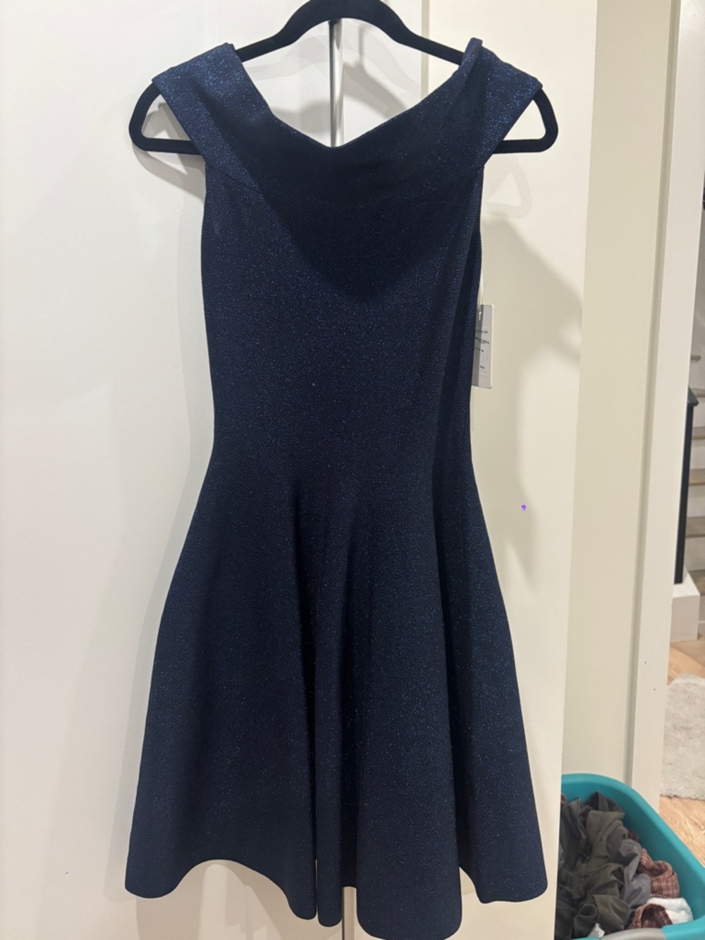 Ted Baker London Navy Sparkle Evening Top